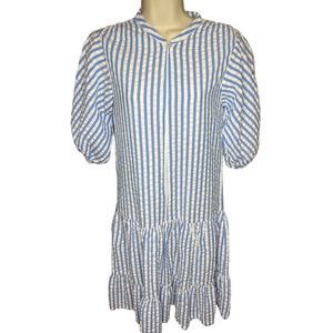 Roller Rabbit Blue/White Zip Front Dress/CoverUp Size XS
